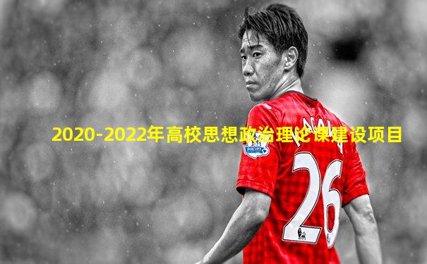 2020-2022年高校思想政治理论课建设项目
