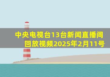 中央电视台13台新闻直播间回放视频2025年2月11号