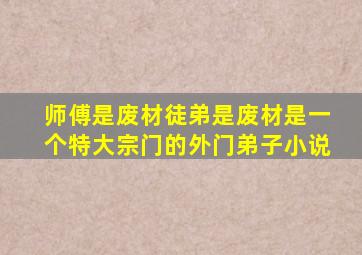 师傅是废材徒弟是废材是一个特大宗门的外门弟子小说
