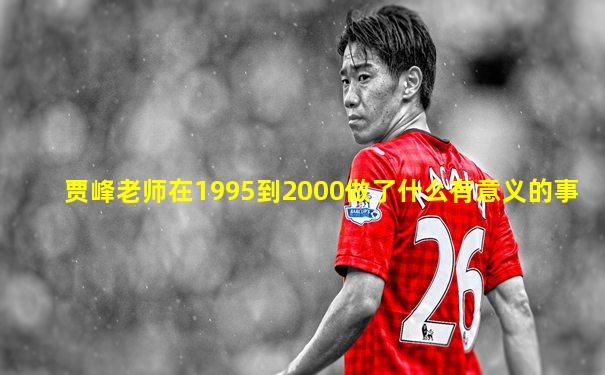 贾峰老师在1995到2000做了什么有意义的事